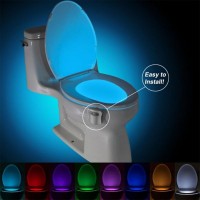 Creative Design Home Toilet Night Light Human Body Induction Sensor Battery Operated Automatic Light Lamp Home Decoration