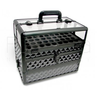 NAIL GEL POLISH CASE!! SPECIAL HOLDER FOR 45 NAIL GEL POLISH !! CLEAR PANEL AT THE TOP!!